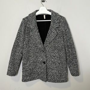 Frenchi Black White Grey Teddy Coat